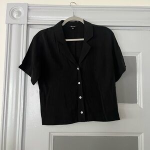 Madewell classic short sleeve button down collared blouse